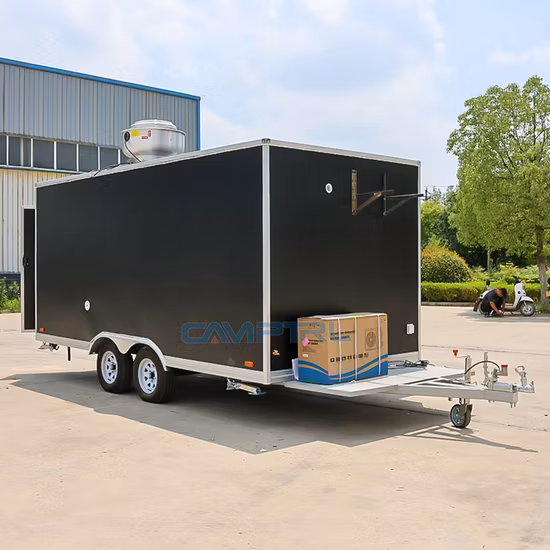 Custom Street Retro Concession Trailer Mobile Fast Food Kitchen