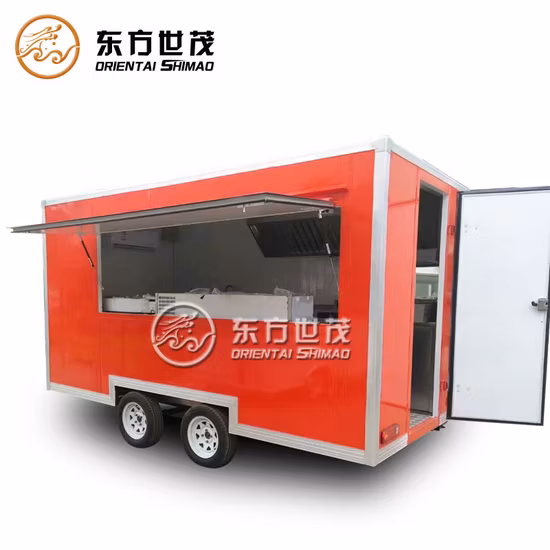 米国で販売されるカスタマイズされた Square ファーストフード トレーラー